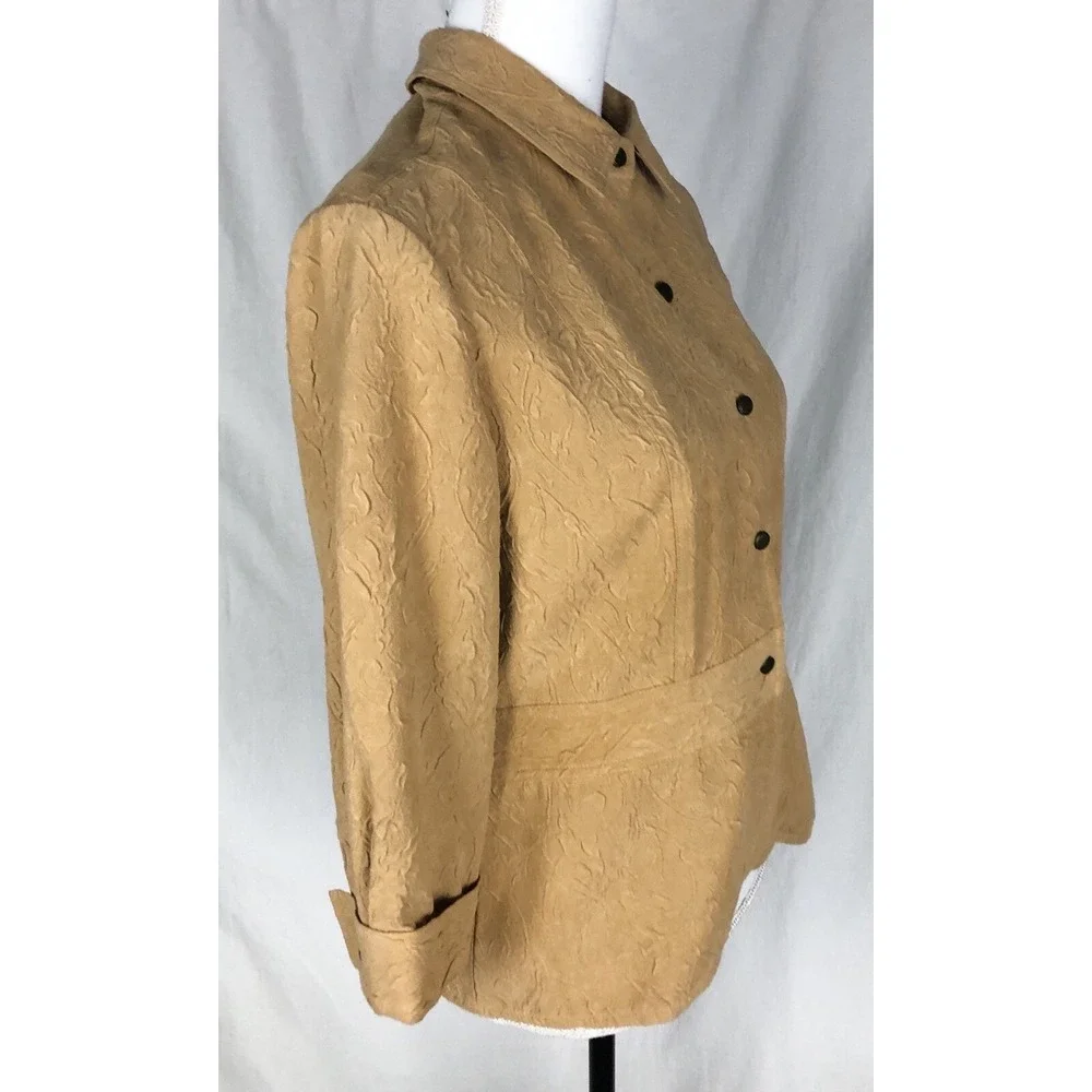 Coldwater‎ Creek  Nice Tan Light Jacket size PS 3/4 Sleeve